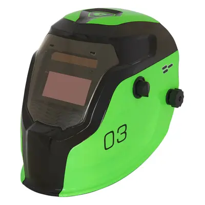 Green Auto Darkening Welding Helmet - Shade Variable Control - Grinding Function