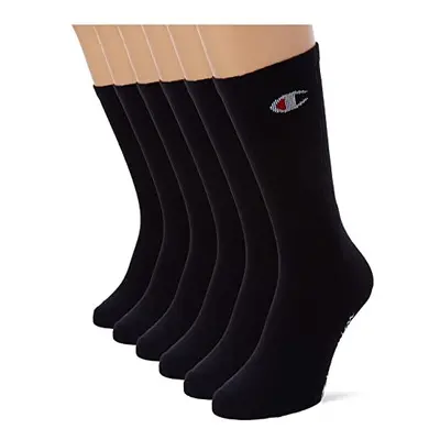 Unisex Core 6pp Crew Ankle Socks, Nero, 8-Jun UK