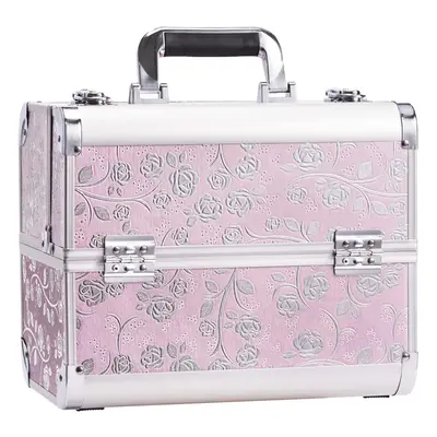 Professional Large Makeup Case Aluminium Cosmetic Vanity Box Beauty Organiser Case Train Case Tr