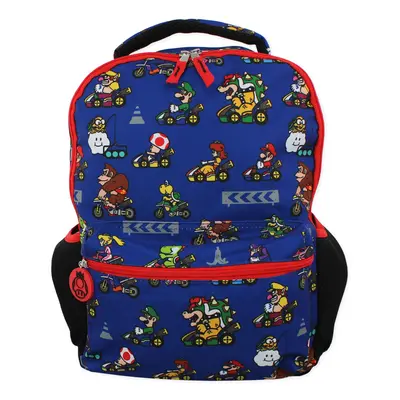 Nintendo Mario Kart Boys Girls Teen Inch School Backpack (Blue One Size)