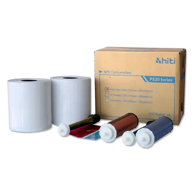 HiTi 4x6" Media for Photo Printer P520 & P520L, Sheets to a Roll, Rolls in a Box, 152x102mm