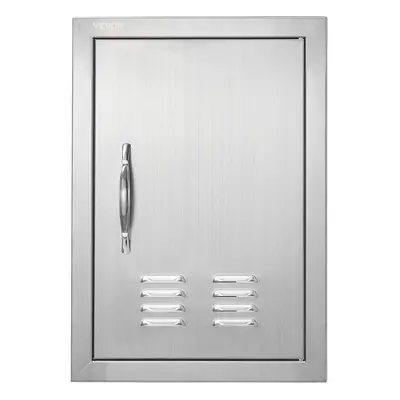 VEVOR BBQ Access Door 14W x 20H Inch Single Outdoor Kitchen Door Stainless Steel Flush Mount Doo