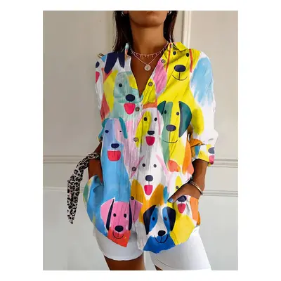 (YK1863-, XL) new women's shirt summer European and American trend half-sleeved shirt leopard pr