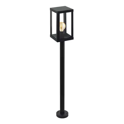 IP44 Outdoor Bollard Light Black Zinc Plated Steel x 60W E27 Bulb Post