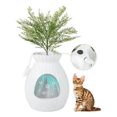 Smart Faux Plant Cat Litter Box Electronic Odor Removal & Sterilization