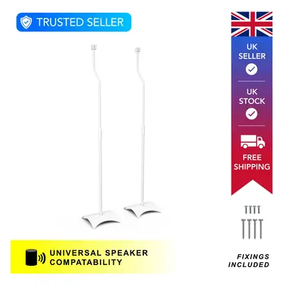 King White Adjustable Speaker Stands