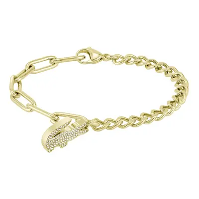 Lacoste Jewelry Crocodile Women's Ionic Plated Thin Gold Steel and Cry