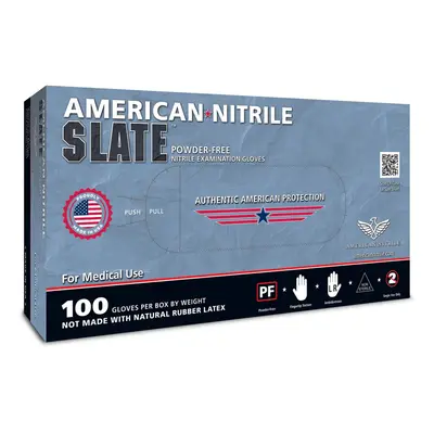 American Nitrile Slate Powder Free Nitrile Gloves Latex Free Disposable Gloves Medical Mechanic 