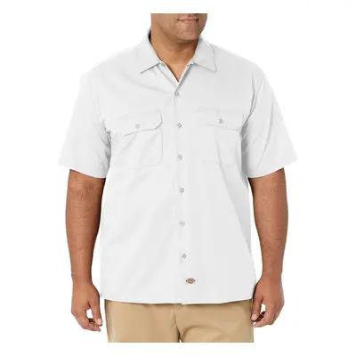 Dickies mens Short-sleeve Work Shirt White 5X-Large Big