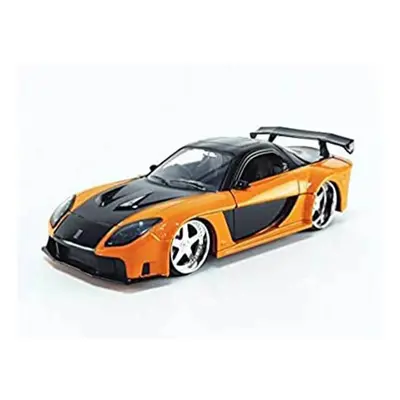 Han\'s Mazda RX-7 RHD (Right Hand Drive) Orange Metallic and Black Fast & Furious Movie 1/32 Die