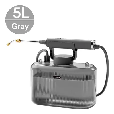 (5L-Gray) 5L Garden Electric Sprayer High-Voltage Mini Electric Spray Kettle For Agricultural Sp