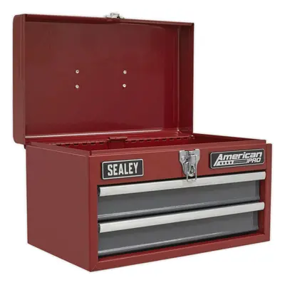 360 x x 230mm Portable Drawer Toolbox - RED - Lockable Tool Storage Chest