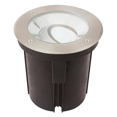 Stainless Steel IP67 Ground Light - 16.5W Cool White Tilting Head LED