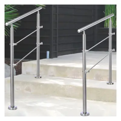 (180cm Cross Bar) Handrail Kit Outdoor Grab Rail Garden Step Support Variable Angle