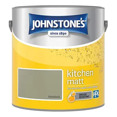 Johnstones Kitchen Matt Wall Ceiling Emulsion Paint 2.5l Hemlock