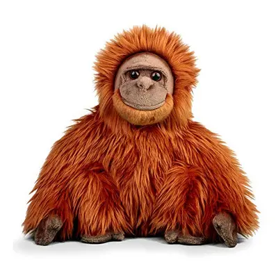 37561 World of Nature Animal Animigos Plush Orangutan, Toy in Realistic Design, Cuddly Soft, App