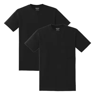 Gildan mens Dryblend Workwear T-shirts With Pocket 2-pack T Shirt Bl