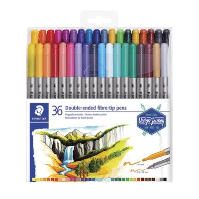 Staedtler Double-Ended Fiber-Tip Markers Assorted Colors Set of