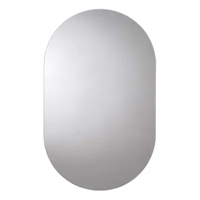 Croydex Harrop Rounded Rectangle Mirror with Hang N Lock Fitting System,Silver, x x 5mm