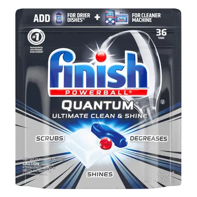 Finish Quantum Max Powerball 36ct Dishwasher Detergent Tablets Ulti