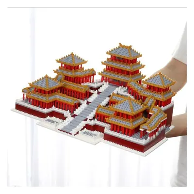 8019 World Architecture Ancient Epang Palace 3D Model Diy Mini Diamond Blocks Bricks Building To