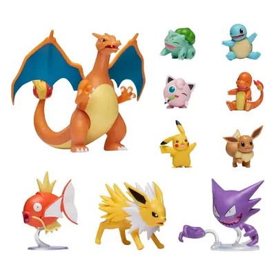 Pok mon Official Ultimate Battle Figure 10Pack Pikachu Charmander Squirtle Bulbasaur Eevee Jigg