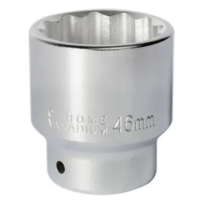 46mm Forged Steel Drive Socket - 3/4" Square Drive - Chrome Vanadium Socket