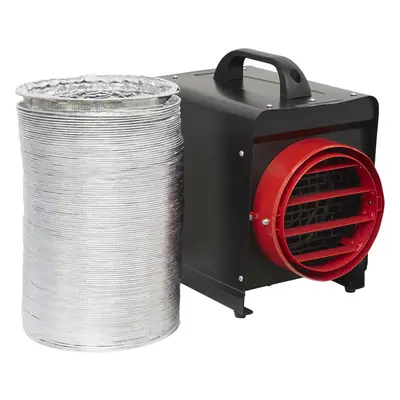 Industrial Fan Heater with 6m Ducting - Kilowatt - Thermostat Control