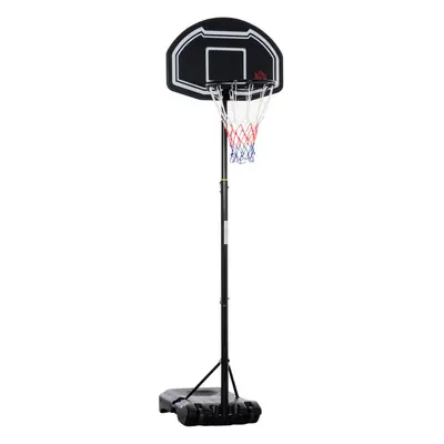 HOMCOM Adjustable Basketball Hoop Stand w/ Wheels and Weight Base, Black