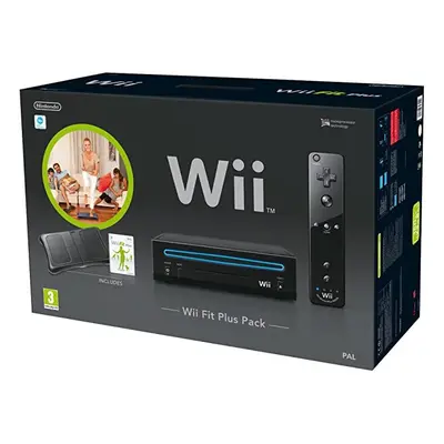 Nintendo Wii Console (Black) with Wii Fit Plus: Includes Balance Board and Wii Remote Plus