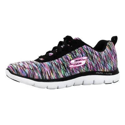 Skechers Women's Flex Appeal 2.0 Black/Multi Sneaker M US