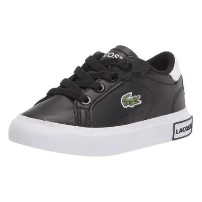 Lacoste Kids Powercourt Sneaker BLK/WHT 4.5 US Unisex Toddler