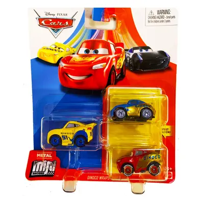 Disney Pixar Cars Mini Racers Pack Dinoco Wraps Sally Lightning McQ