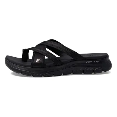 Skechers Women's Flex Appeal 4.0-Startup 3.0 Sport Sandal Black/Black