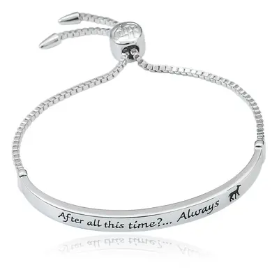 Harry Potter Snape's Love Always Bar Lariat Bracelet Silver Plated