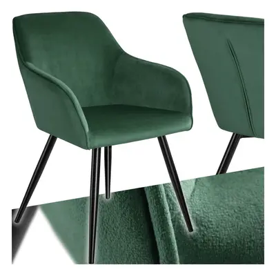 (dark green / black, per piece) Dining Chair Accent Bedroom Furniture Velvet Armchair Living Roo