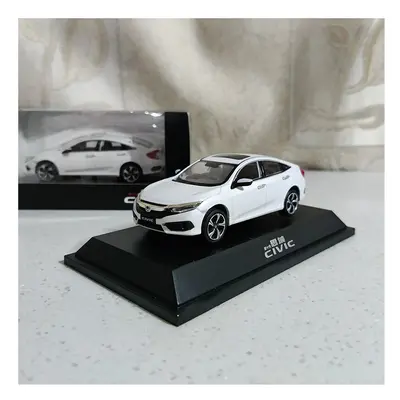 (white) Diecast 1:43 Scale Civic Simulation Car Model Toy Alloy Vehicle Collectible Gift Souveni