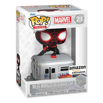 Funko Pop! Trains: D100 - Marvel Miles Morales on Subway Car Amazon