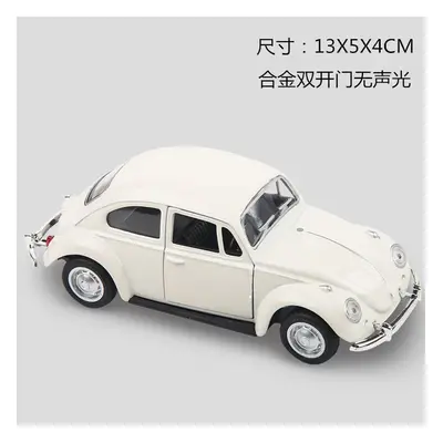 (WHITE) 1/36 Scale Diecast Metal Pull Back Action Drives Car Forward Car Model Toy Christmas Bir