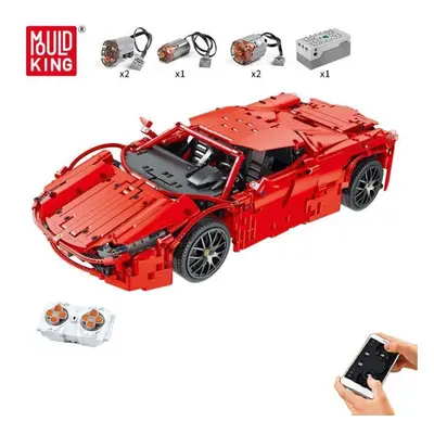 (red) Mould King Technical Sport Car Toys Rc Motorized Moc-1767 Bricks Red Spider Car Building B