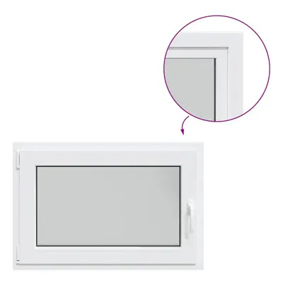 vidaXL Basement Window RISOR 90x60 cm Tilt&Turn DIN Left White egress window