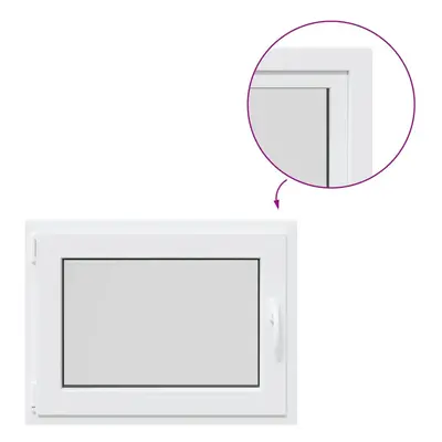 vidaXL Basement Window RISOR 80x60 cm Tilt&Turn DIN Left White egress window