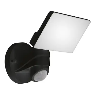 IP44 Outdoor Wall Light & PIR Sensor Black Plastic 13W Built in LED Lamp