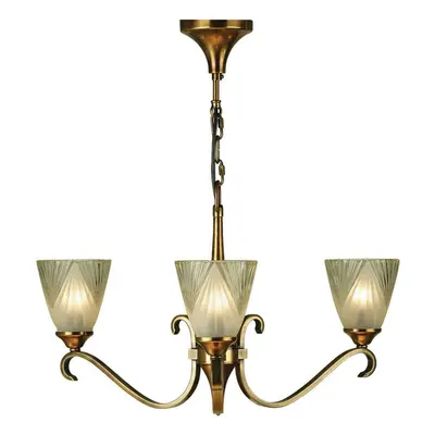 Luxury Hanging Ceiling Pendant Light Antique Brass Deco Glass Lamp Chandelier