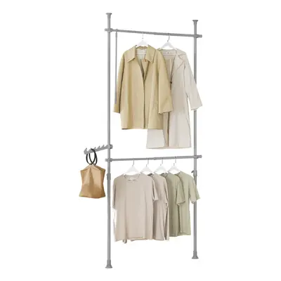 SoBuy FRG109-HG, Telescopic Wardrobe Organiser, Hanging Rail, Clothes