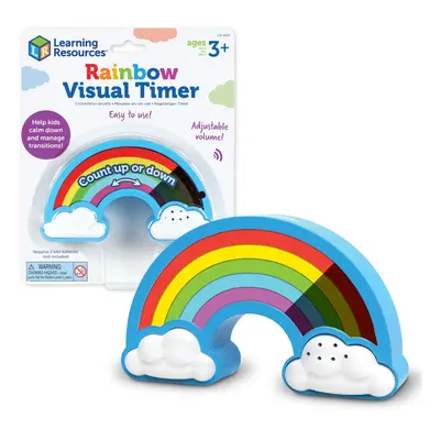 Rainbow Visual Timer for Kids, Sensory Timer for Autism, ADHD, Time Increments, Light or Dark Mo