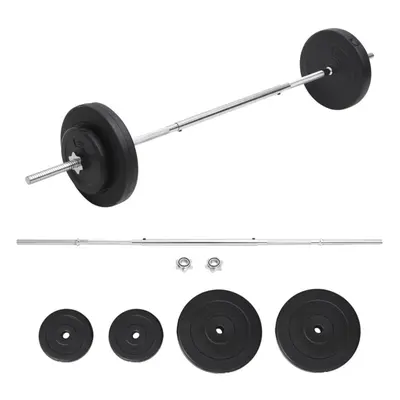 vidaXL Barbell with Plates Set kg Dumbbell Weight Plate Free Weight Set