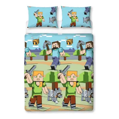 (Double) Minecraft Adventure Duvet Cover and Pillowcase Set