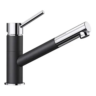 BLANCO KANO-S Two-coloured Single-lever Kitchen Mixer Tap with Pull-out Spray Chrome / Grey