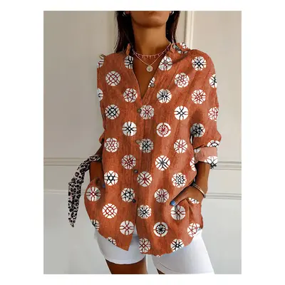 (YJ4980, M) new women's long shirt summer European and American trendy half-sleeved shirt marine